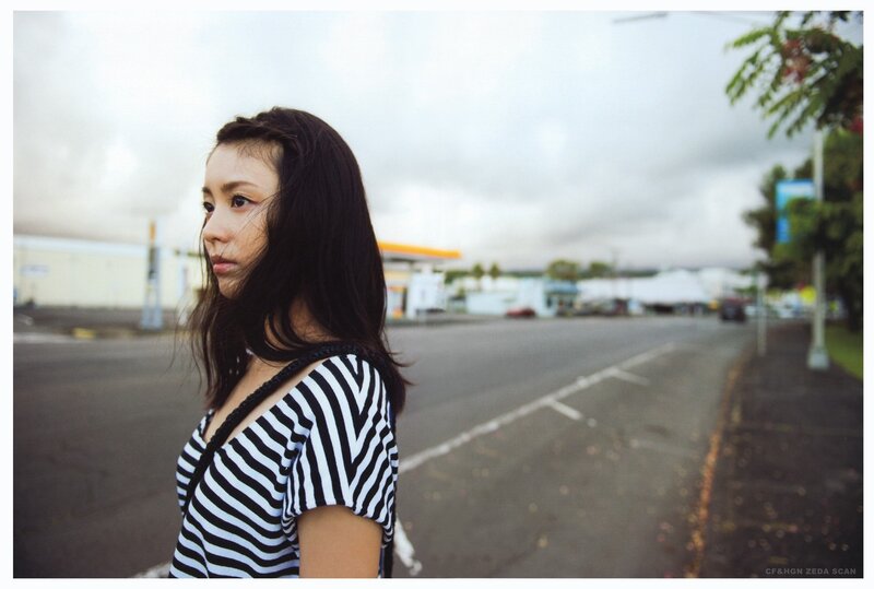 Woman in Striped Shirt — Black, Contemplative, Afternoon