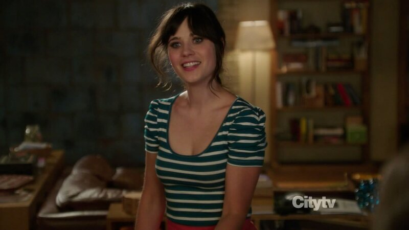 Woman in Striped Shirt — Green, Casual, Night
