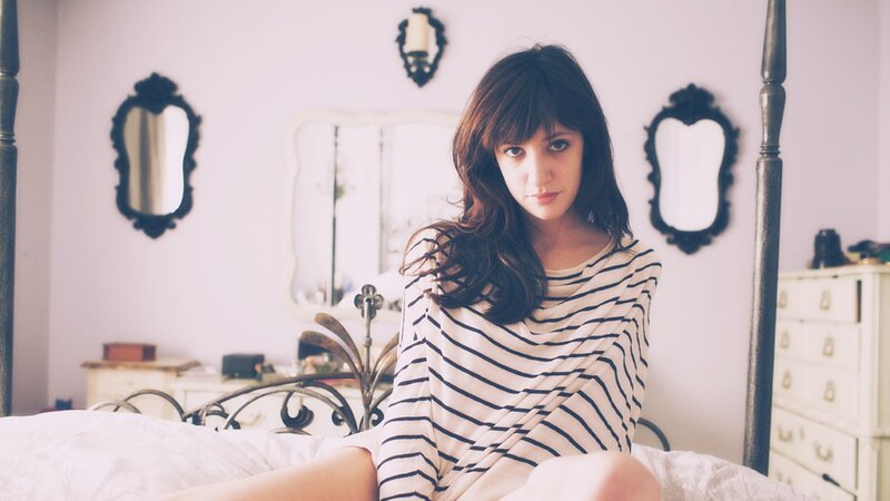 Woman in Striped Shirt — White, Calm, Morning