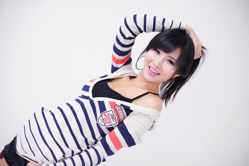 woman in striped sweater