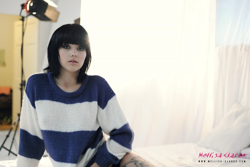 woman in striped sweater