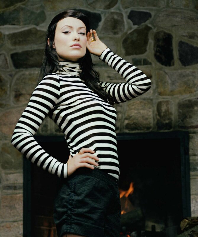 woman in striped sweater