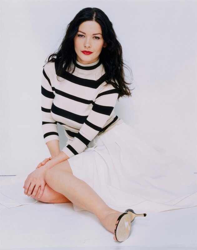 woman in striped sweater