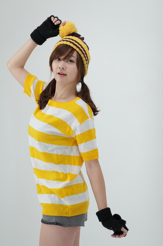 woman in striped sweater