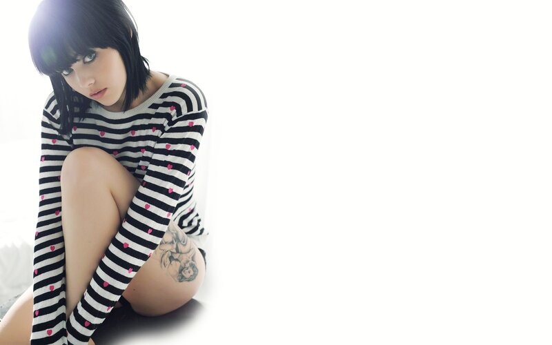 woman in striped sweater