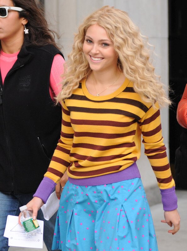 woman in striped sweater
