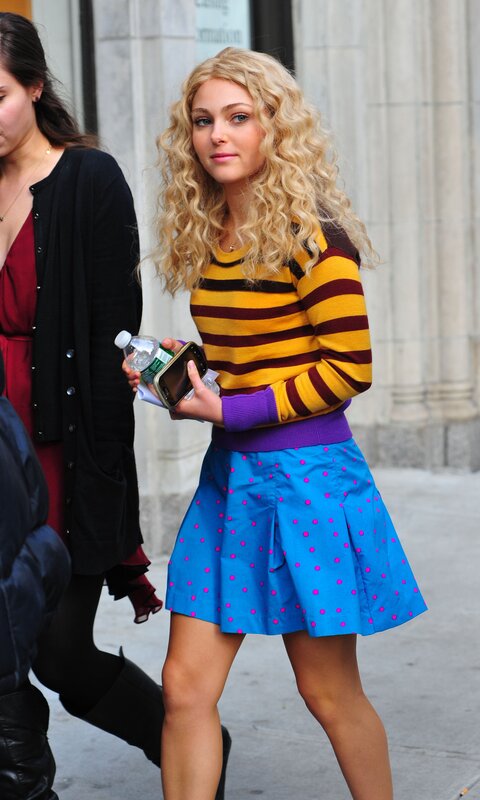 woman in striped sweater