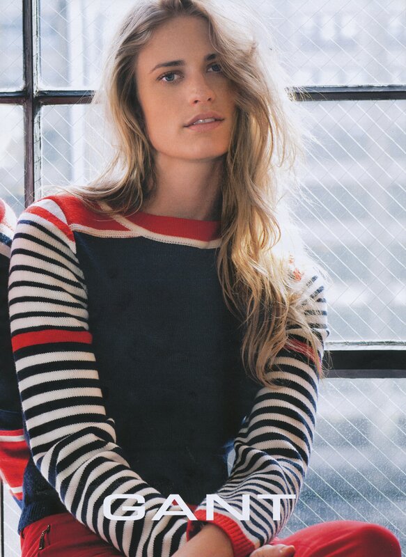 Woman in striped sweater