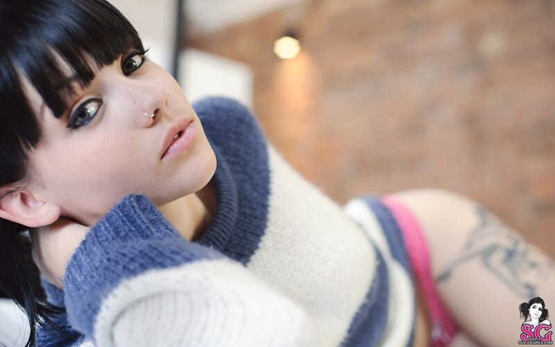 woman in striped sweater