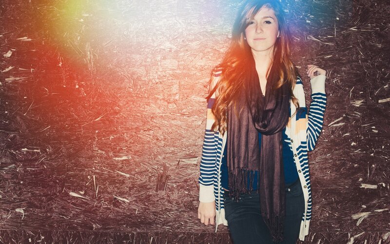 woman in striped sweater
