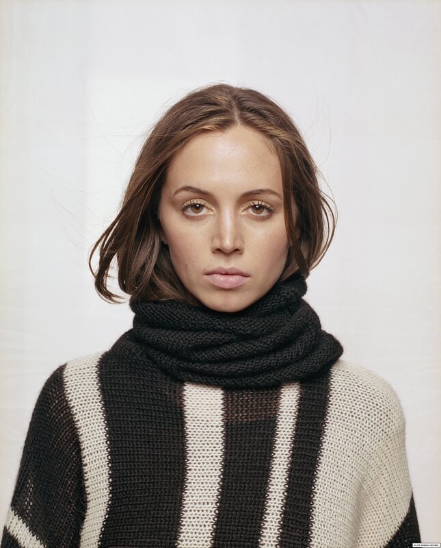 woman in striped sweater