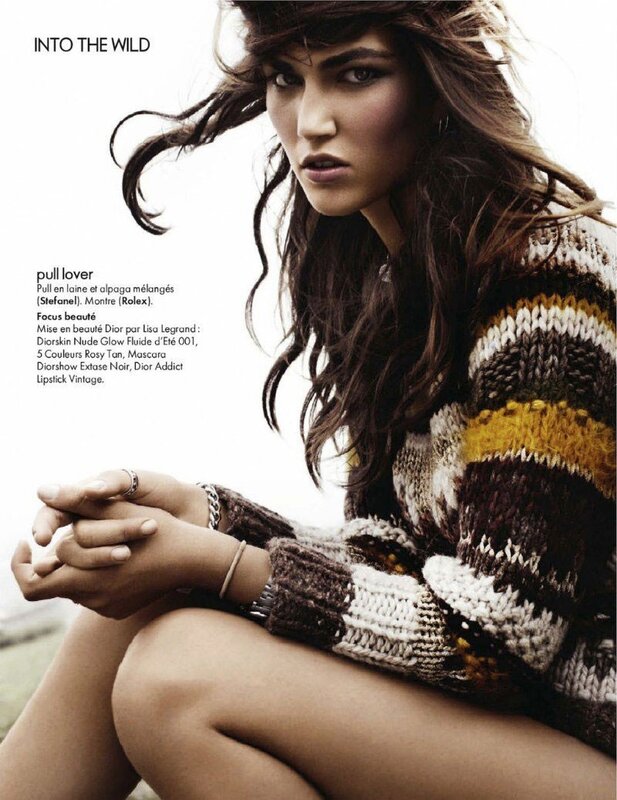 woman in striped sweater