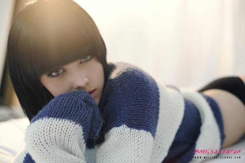 woman in striped sweater