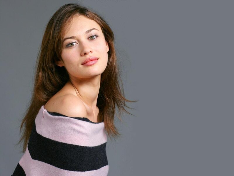 Woman in Striped Sweater — Gray
