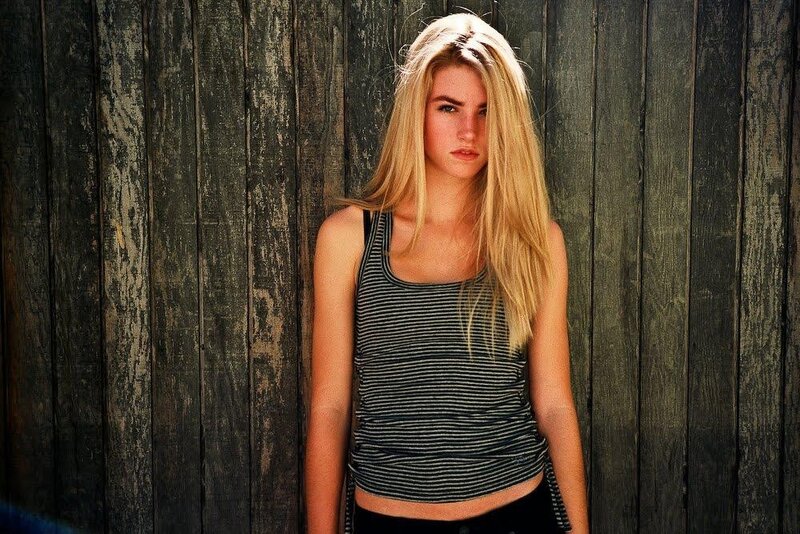 woman in striped tank top