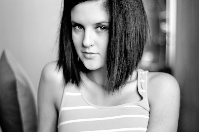 woman in striped tank top