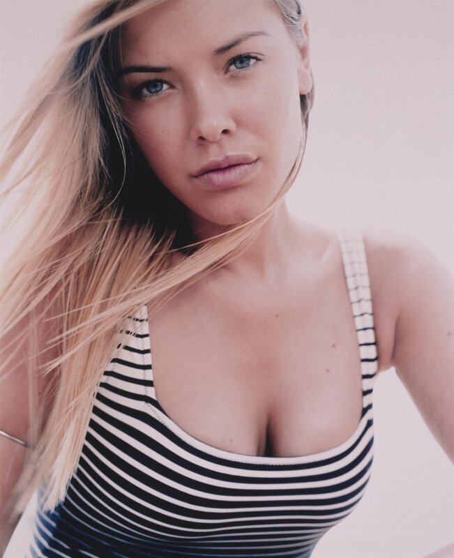 woman in striped top