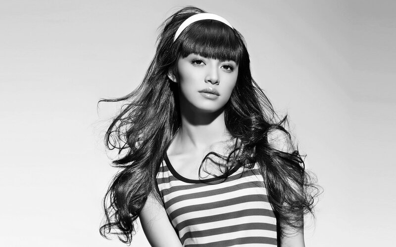 woman in striped top