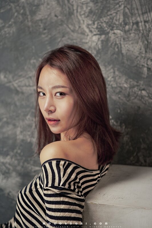 woman in striped top