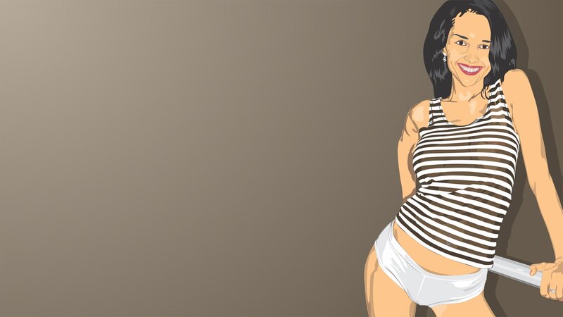 woman in striped top