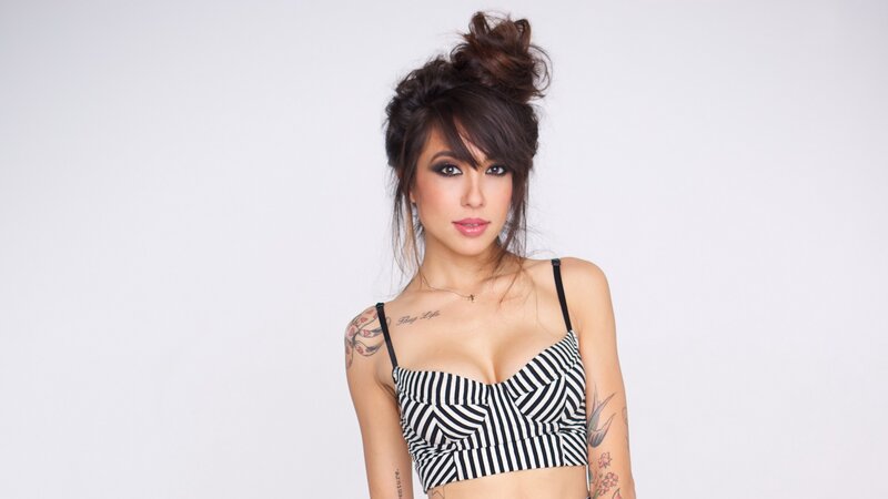 woman in striped top
