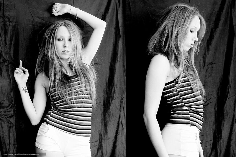 woman in striped top