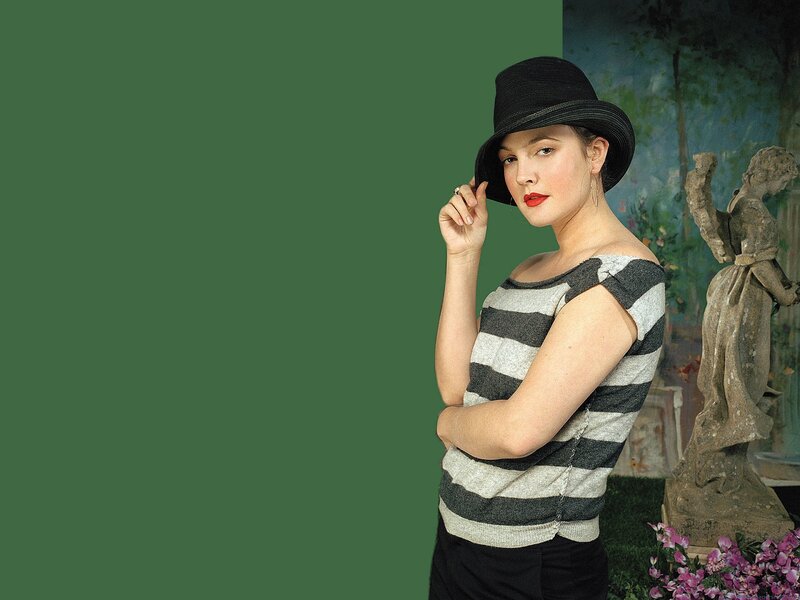 woman in striped top and hat
