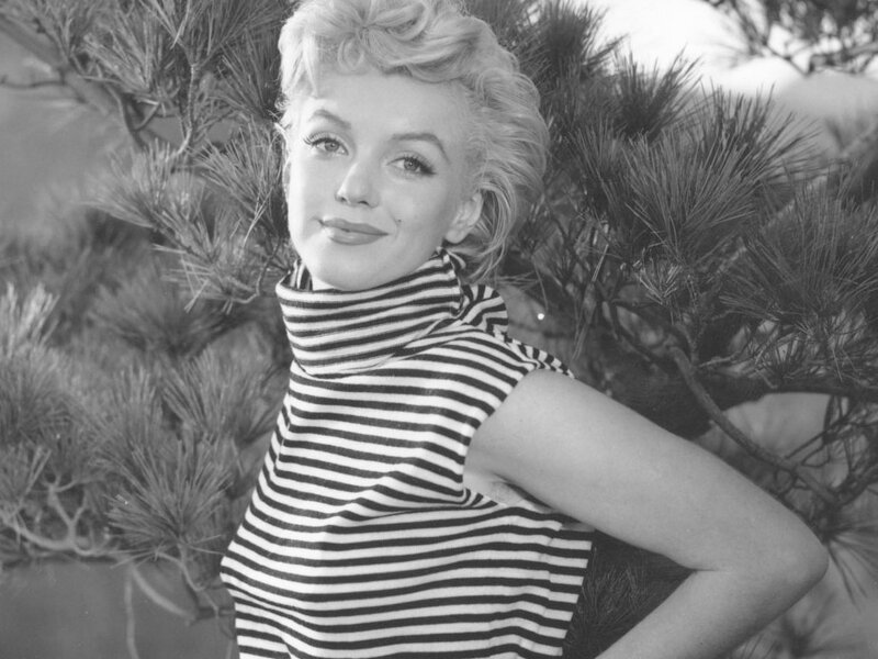 Woman in Striped Top — Black, Calm, Photograph, Pine Tree