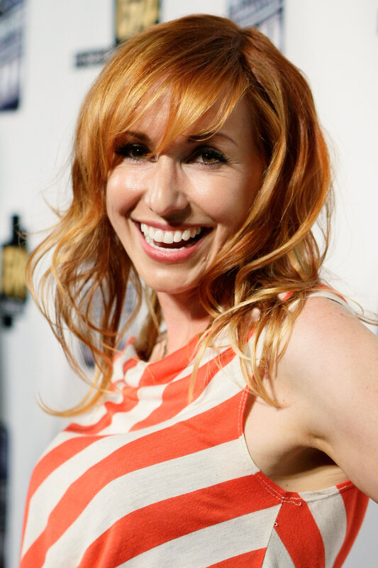 woman in striped top smiling