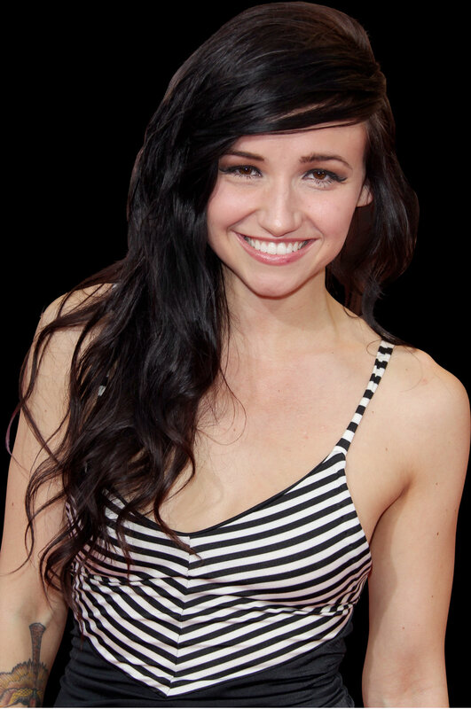 woman in striped top smiling