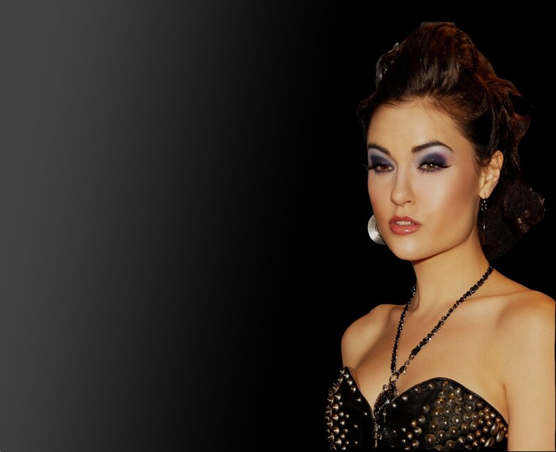 woman in studded dress