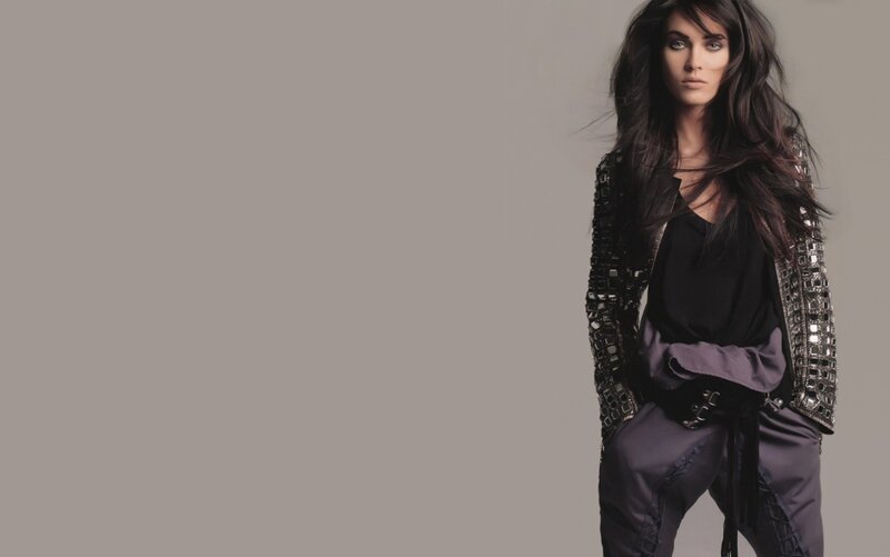 woman in studded jacket