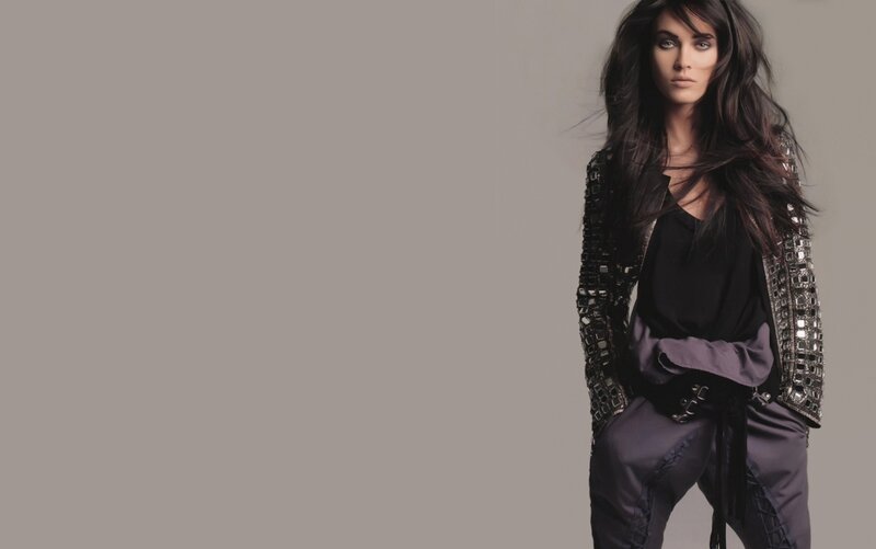 Woman in Studded Jacket — Gray