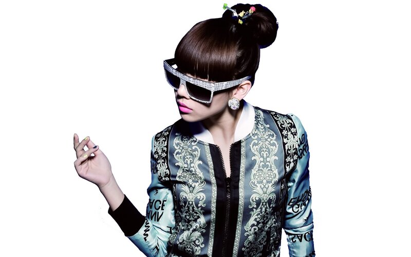 woman in stylish jacket and sunglasses