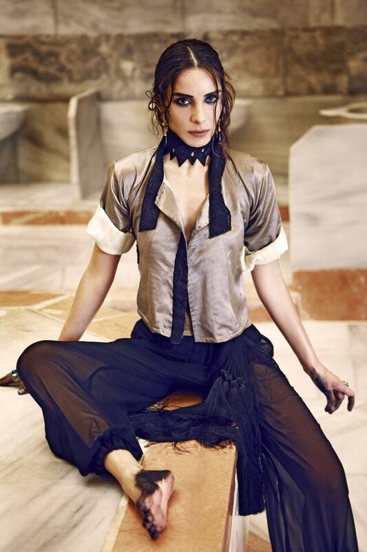 woman in stylish outfit