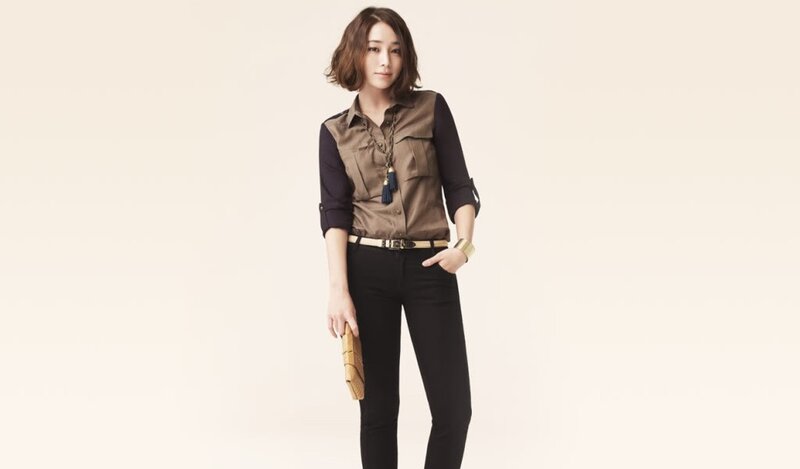 woman in stylish outfit