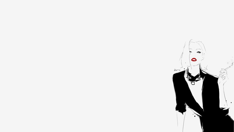 woman in suit with cigarette