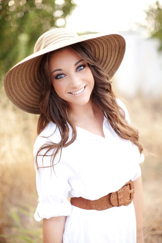 Woman in Sun Hat — White, Serene, Afternoon, Photograph