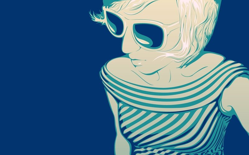 woman in sunglasses illustration