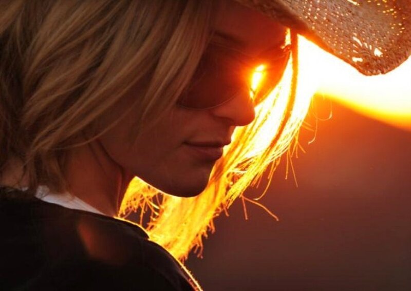 Woman in Sunglasses — Orange