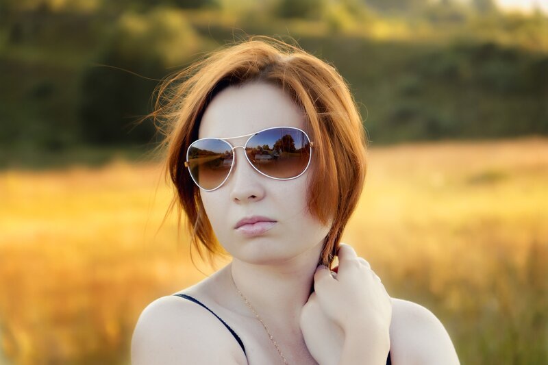 woman in sunglasses outdoors