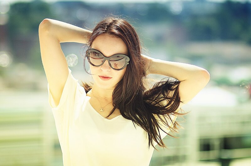 woman in sunglasses outdoors