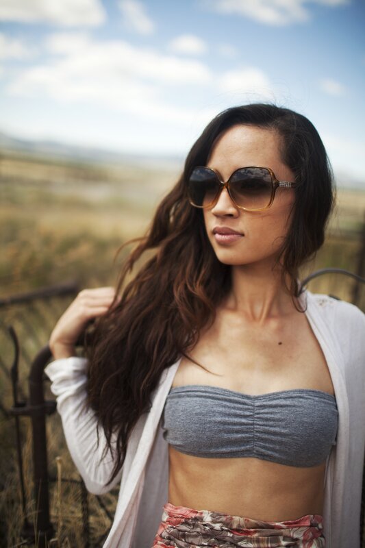 woman in sunglasses outdoors