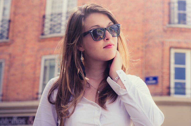 woman in sunglasses outdoors