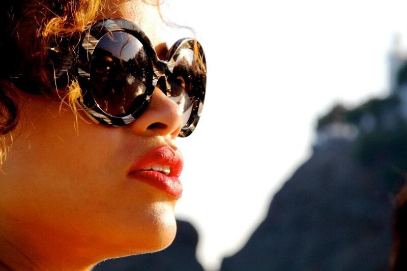woman in sunglasses profile