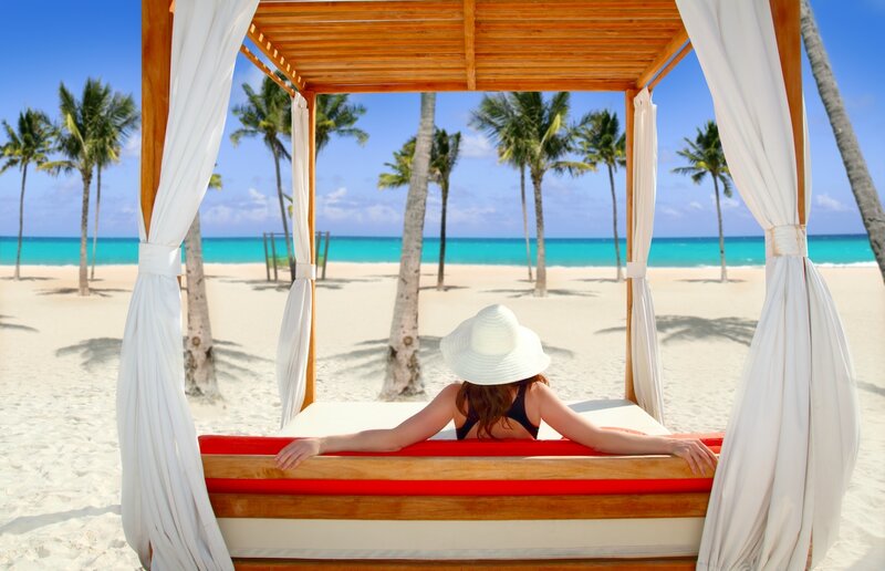 Woman in Sunhat on Beach