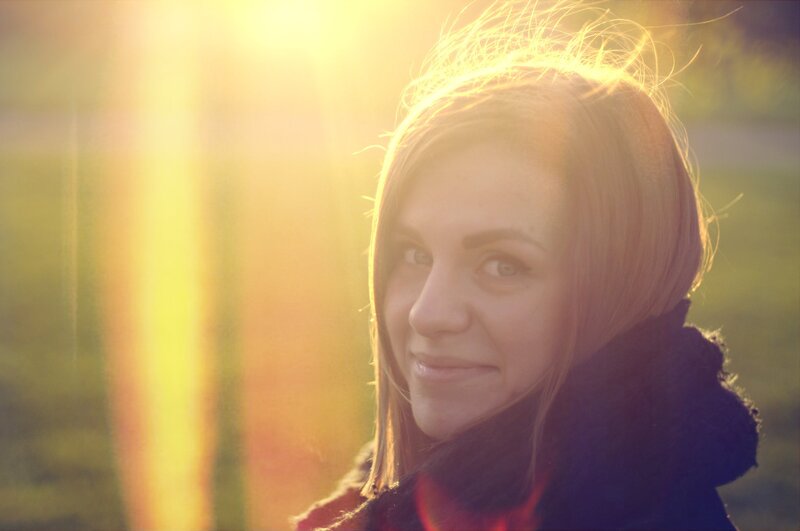 woman in sunlight