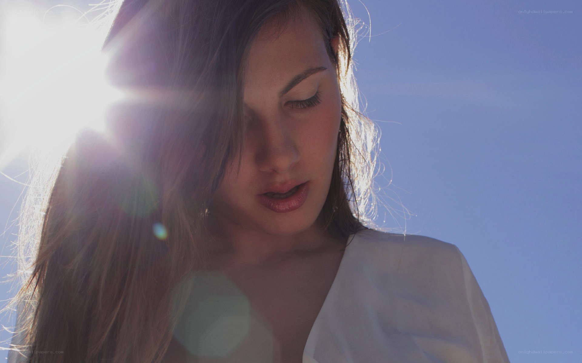 woman in sunlight