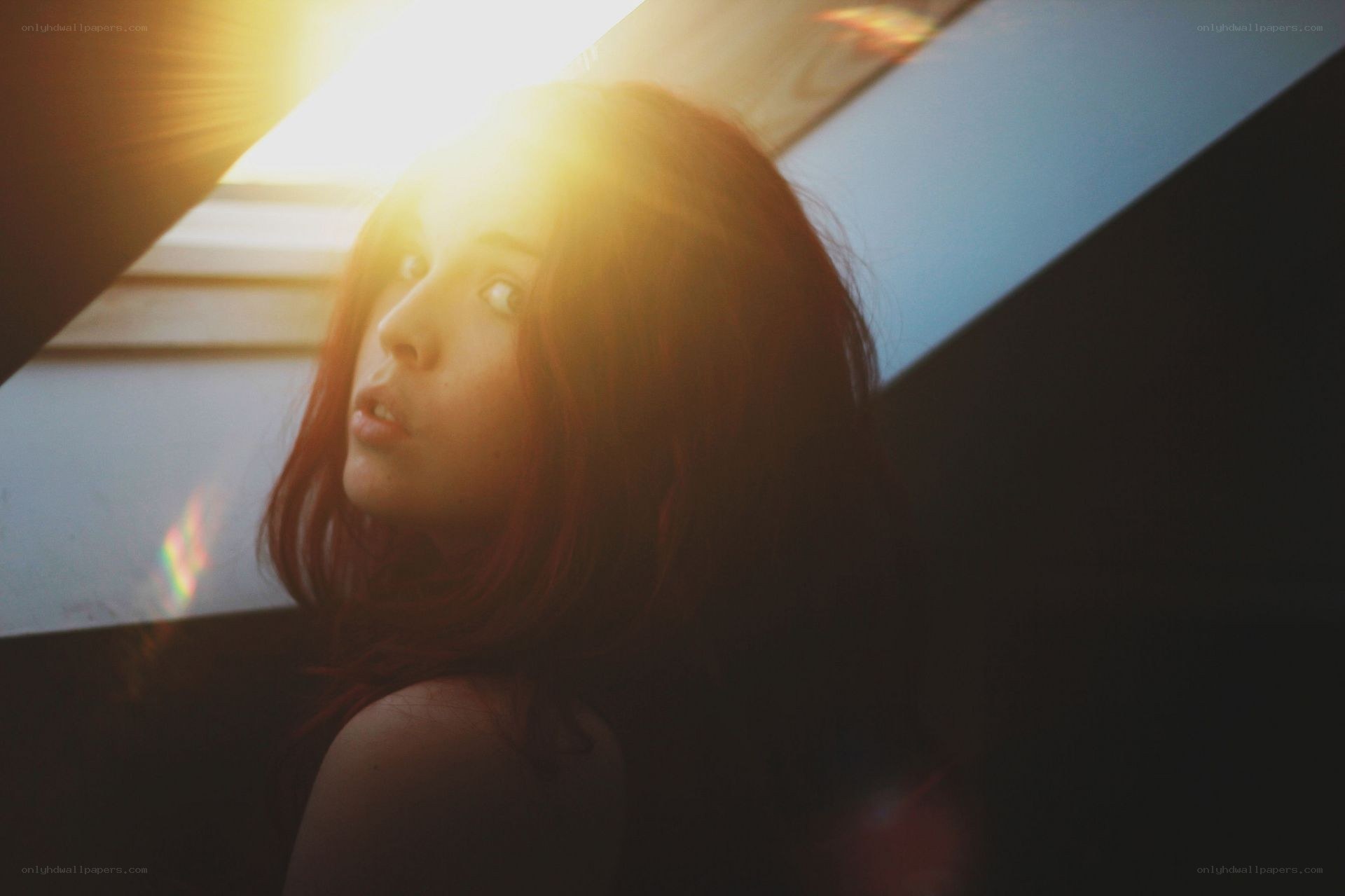 woman in sunlight