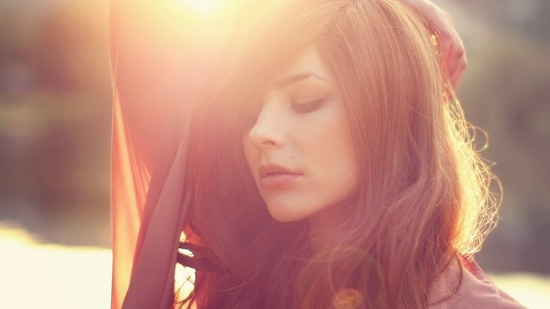 woman in sunlight